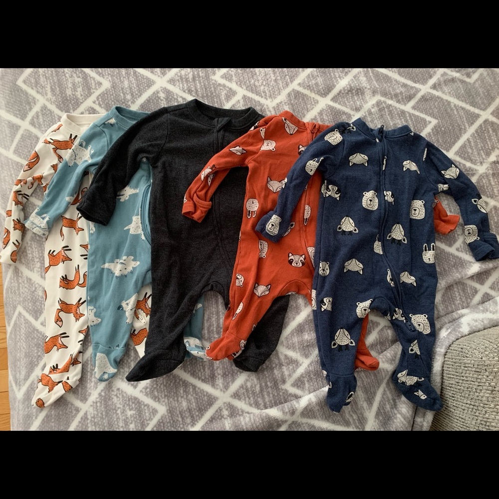 Lot of 0-3 month baby clothes.
